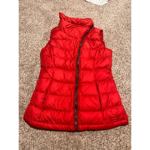 Athleta DOWNABOUT VEST Fall Holiday red vest sz small - Picture 2 of 10